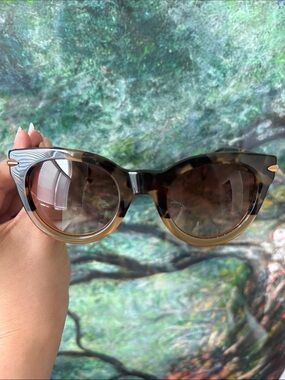 Rag & Bone Tortoiseshell Round Cat-Eye Women's Sunglasses